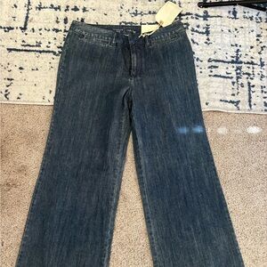 Liz Claiborne Dark Blue Wide-Leg Jeans